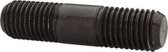 Jergens - M20x2.5 80mm OAL Equal Double Threaded Stud - Alloy Steel, Black Oxide Finish, 29mm Equal Thread Length, Metric - Americas Industrial Supply