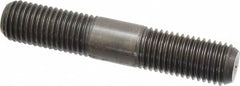 Jergens - M20x2.5 110mm OAL Equal Double Threaded Stud - Alloy Steel, Black Oxide Finish, 44mm Equal Thread Length, Metric - Americas Industrial Supply