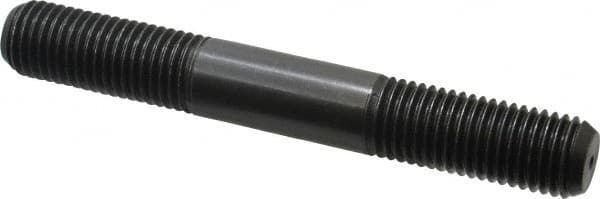 Jergens - M20x2.5 150mm OAL Equal Double Threaded Stud - Alloy Steel, Black Oxide Finish, 55mm Equal Thread Length, Metric - Americas Industrial Supply
