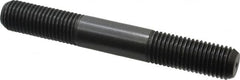 Jergens - M20x2.5 150mm OAL Equal Double Threaded Stud - Alloy Steel, Black Oxide Finish, 55mm Equal Thread Length, Metric - Americas Industrial Supply