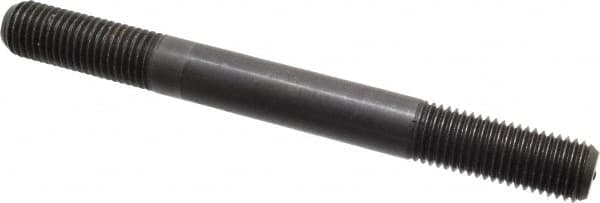 Jergens - M20x2.5 200mm OAL Equal Double Threaded Stud - Alloy Steel, Black Oxide Finish, 55mm Equal Thread Length, Metric - Americas Industrial Supply