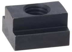 Jergens - M10x1.50 Tapped Through T Slot Nut - 14mm Slot Width, 22 x 9mm Base Width x Height, 29 x 16mm OAL x Height - Americas Industrial Supply