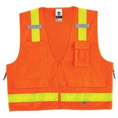 8250ZHG 2/3XL ORANGE HI-GLOSS VEST - Americas Industrial Supply