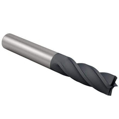 OSG - 1/2", 1" LOC, 1/2" Shank Diam, 3" OAL, 4 Flute, Solid Carbide Square End Mill - Single End, Diamond Finish, Spiral Flute, 30° Helix, Centercutting, Right Hand Cut, Right Hand Flute, Series 7040 - Americas Industrial Supply