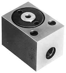 Jergens - 1.22" Effective Piston Area, 5/8" Operation Stroke Length, 0.77 Cu In Operating Volume, Single-Acting Block Clamp Cylinder - 5,000 psi, 6,100 Lb Max Output Force - Americas Industrial Supply