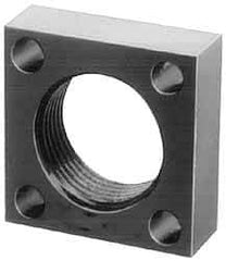 Jergens - 1-5/16 - 16 Thread, 17/64" Mounting Hole, Low Carbon Steel Clamp Mounting Block - 1-5/8" Thick x 1-5/8" Long x 1/2" Wide - Americas Industrial Supply
