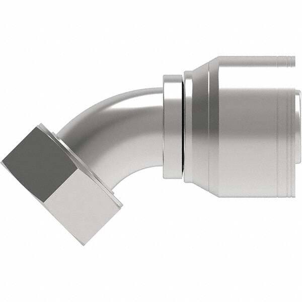 Eaton - Hydraulic Hose Fittings & Couplings Type: Female ORS Swivel 45 Elbow Hose Diameter: 11/16 (Inch) - Americas Industrial Supply