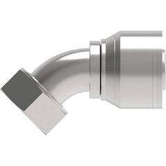 Eaton - Hydraulic Hose Fittings & Couplings Type: Female ORS Swivel, 45 Degree Elbow Hose Diameter: 13/16 (Inch) - Americas Industrial Supply