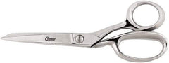 Clauss - 5" LOC, 8" OAL Bent Trimmers - Steel Offset Handle, For Paper, Fabric - Americas Industrial Supply