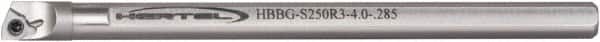 Hertel - 0.26" Min Bore Diam, 6" OAL, 3/16" Shank Diam, HBBG Indexable Boring Bar - 1-7/8" Max Bore Depth, WPGT Insert, Screw Holding Method - Americas Industrial Supply