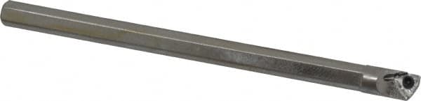 Hertel - 0.285" Min Bore Diam, 4" OAL, 1/4" Shank Diam, HBBG Indexable Boring Bar - 1" Max Bore Depth, WPGT Insert, Screw Holding Method - Americas Industrial Supply