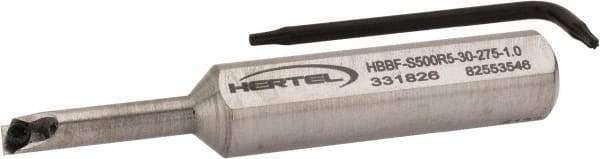 Hertel - 0.275" Min Bore Diam, 3" OAL, 1/2" Shank Diam, HBBF Indexable Boring Bar - 1" Max Bore Depth, TD.. Insert, Screw Holding Method - Americas Industrial Supply