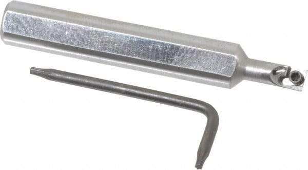 Hertel - 0.208" Min Bore Diam, 2-1/2" OAL, 3/8" Shank Diam, HBBC Indexable Boring Bar - 1/2" Max Bore Depth, CD.. Insert, Screw Holding Method - Americas Industrial Supply