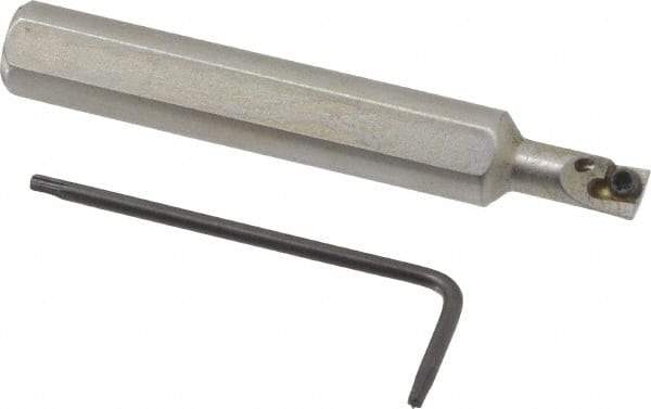 Hertel - 0.23" Min Bore Diam, 2-1/2" OAL, 3/8" Shank Diam, HBBC Indexable Boring Bar - 1/2" Max Bore Depth, CD.. Insert, Screw Holding Method - Americas Industrial Supply