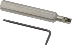 Hertel - 0.23" Min Bore Diam, 2-1/2" OAL, 3/8" Shank Diam, HBBC Indexable Boring Bar - 1/2" Max Bore Depth, CD.. Insert, Screw Holding Method - Americas Industrial Supply