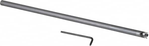 Hertel - 0.438" Min Bore Diam, 10" OAL, 3/8" Shank Diam, HBBQ Indexable Boring Bar - 3-3/4" Max Bore Depth, TPC.. Insert, Screw Holding Method - Americas Industrial Supply