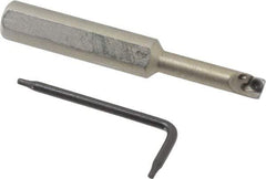 Hertel - 0.23" Min Bore Diam, 2-1/2" OAL, 3/8" Shank Diam, HBBC Indexable Boring Bar - 1" Max Bore Depth, CD.. Insert, Screw Holding Method - Americas Industrial Supply