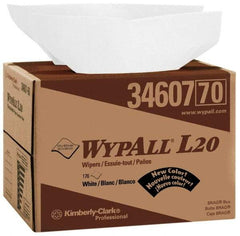 WypAll - L20 Dry General Purpose Wipes - Brag Box/Double Top Box, 16-3/4" x 12-1/2" Sheet Size, White - Americas Industrial Supply