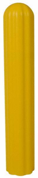 Eagle - 10" Deep x 57" High, 8" Bumper Post Sleeve - Yellow, High Density Polyethylene, 9 Lb, Ribbed Surface - Americas Industrial Supply