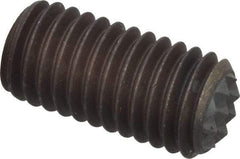 Fairlane - Serrated Tooth, 1/2-13, 1/4" Internal Hex, 1" Thread Length, Black Oxide Finish, Fully Threaded, Adjustable Positioning Gripper - 3/8" Pad Diam, Fine Tooth Grade - Americas Industrial Supply