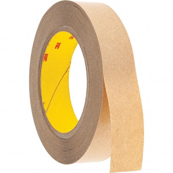 3M - 1" x 36 Yd Acrylic Adhesive Double Sided Tape - 4 mil Thick, Clear, Polyester Film Liner - Americas Industrial Supply