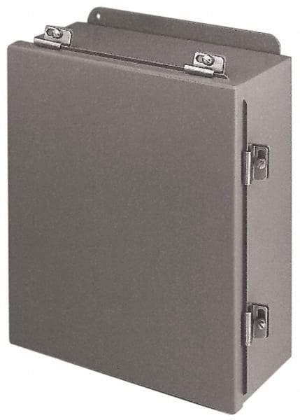 Cooper B-Line - Steel Standard Enclosure Hinge Flat Cover - NEMA 4, 12, 13, 8" Wide x 10" High x 4" Deep, Rainproof & Watertight - Americas Industrial Supply