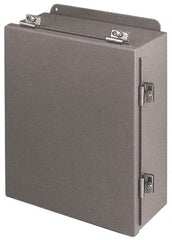 Cooper B-Line - Steel Standard Enclosure Hinge Flat Cover - NEMA 4, 12, 13, 12" Wide x 12" High x 6" Deep, Rainproof & Watertight - Americas Industrial Supply