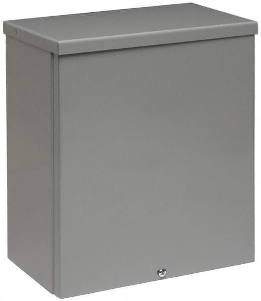 Cooper B-Line - Steel Junction Box Enclosure Screw Flat Cover - NEMA 3R, 18" Wide x 18" High x 6" Deep, Rainproof - Americas Industrial Supply