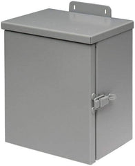 Cooper B-Line - Steel Junction Box Enclosure Hinge Flat Cover - NEMA 3R, 16" Wide x 16" High x 6" Deep, Rainproof - Americas Industrial Supply