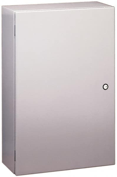 Cooper B-Line - Steel Standard Enclosure Hinge Flat Cover - NEMA 4, 12, 12" Wide x 12" High x 6" Deep, Dirt-tight, Dust-tight, Rainproof & Watertight - Americas Industrial Supply