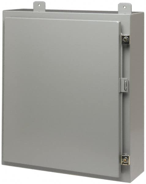 Cooper B-Line - Steel Standard Enclosure Hinge Flat Cover - NEMA 12, 13, 36" Wide x 36" High x 12" Deep - Americas Industrial Supply