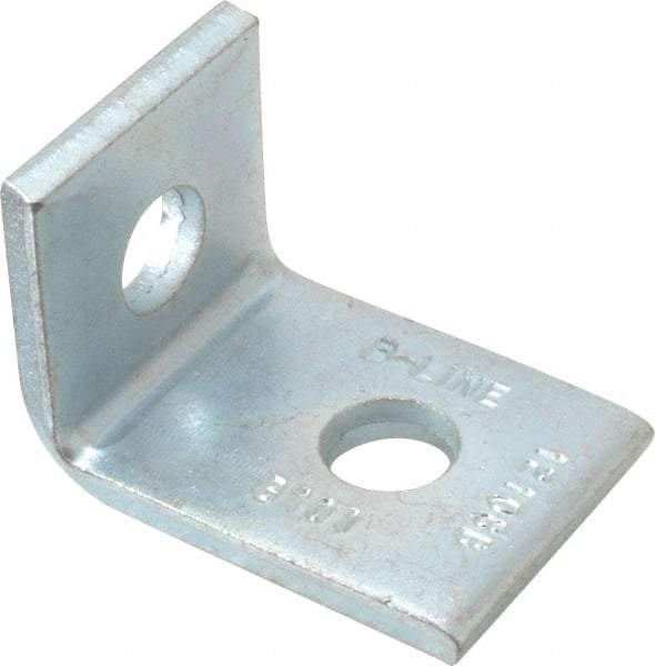 Cooper B-Line - Zinc Plated Carbon Steel 90° Strut Fitting - 1/2" Bolt, 2 Holes, Used with Cooper B Line Channel & Strut (All Sizes Except B62 & B72) - Americas Industrial Supply