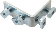 Cooper B-Line - Zinc Plated Carbon Steel 90° Preassembled Strut Fitting - 1/2" Bolt, 4 Holes, Used with Cooper B Line Channel & Strut (All Sizes Except B62 & B72) - Americas Industrial Supply