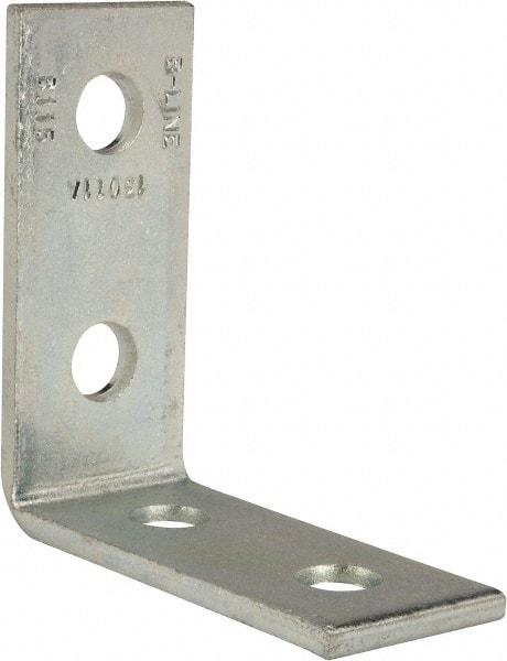 Cooper B-Line - Zinc Plated Carbon Steel 90° Strut Fitting - 1/2" Bolt, 4 Holes, Used with Cooper B Line Channel & Strut (All Sizes Except B62 & B72) - Americas Industrial Supply