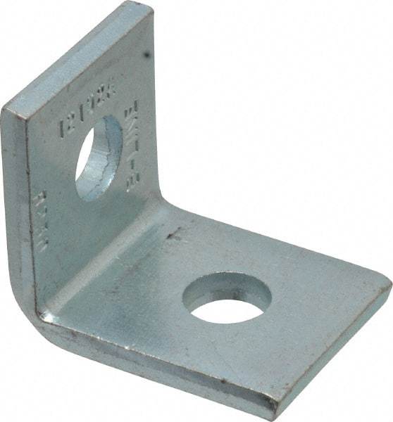 Cooper B-Line - Zinc Plated Carbon Steel 90° Corner Strut Fitting - 1/2" Bolt, 2 Holes, Used with Cooper B Line Channel & Strut (All Sizes Except B62 & B72) - Americas Industrial Supply