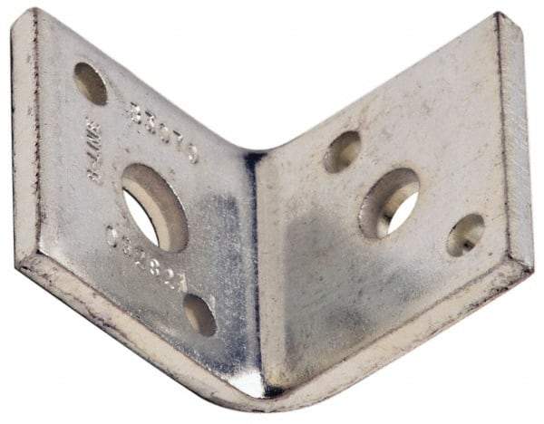 Cooper B-Line - 1/2 or 3/8" Rod, Zinc Plated Carbon Steel Reversible Angle Clip Reversible Angle Strut Clip - 500 Lb Capacity, 2 Holes, Used with Rod To Beam Or Wall Bracket - Americas Industrial Supply