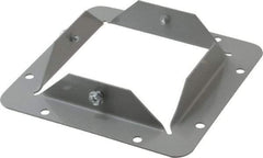 Cooper B-Line - 4 Inch Wide x 4 Inch High, Rectangular Raceway Flange - Gray, For Use with Lay In Wireways, Type 1 Screw Cover Wireway - Americas Industrial Supply