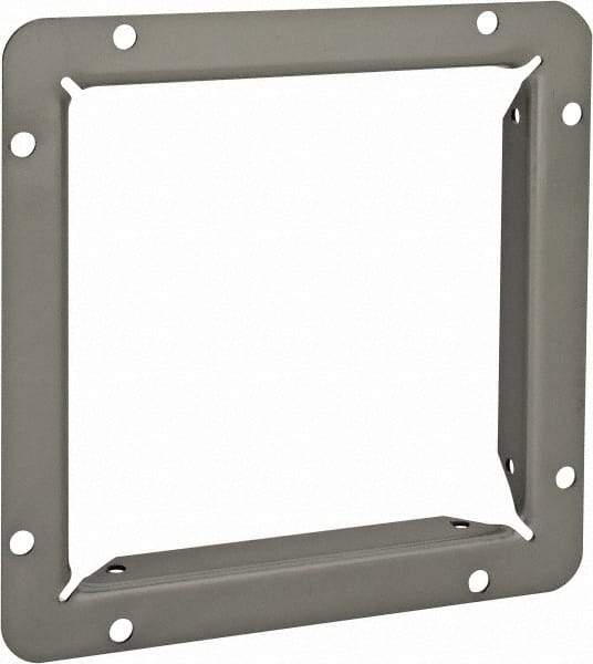 Cooper B-Line - 6 Inch Wide x 6 Inch High, Rectangular Raceway Flange - Gray, For Use with Lay In Wireways, Type 1 Screw Cover Wireway - Americas Industrial Supply