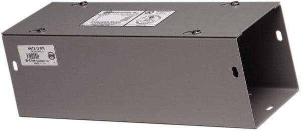 Cooper B-Line - 4" High x 102mm Wide x 48" Long, Screw Mount Solid Wall Wire Duct - Gray, 15 (Bottom) & 15 (Top) Knockouts, Screw Cover, Steel - Americas Industrial Supply