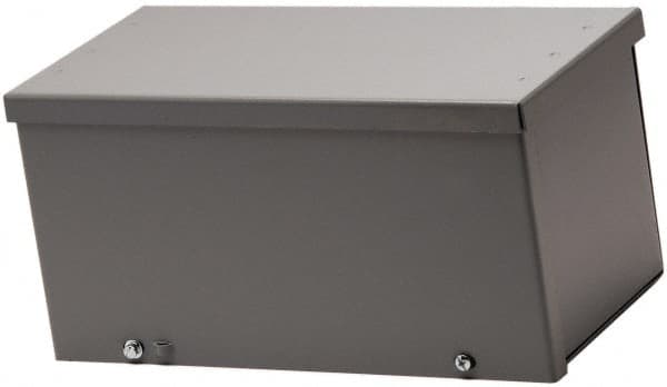 Cooper B-Line - 6" High x 152mm Wide x 72" Long, Screw Mount Solid Wall Wire Duct - Gray, 23 (Bottom) & 23 (Top) Knockouts, Screw Cover, Steel - Americas Industrial Supply