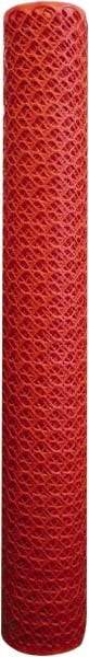 Tenax - 50' Long x 4' High, Orange Temporary Warning Barrier Fence - 1-1/2" x 1-1/2" Mesh - Americas Industrial Supply