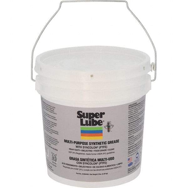Synco Chemical - 5 Lb Pail Synthetic General Purpose Grease - Translucent White, Food Grade, 450°F Max Temp, NLGIG 000, - Americas Industrial Supply
