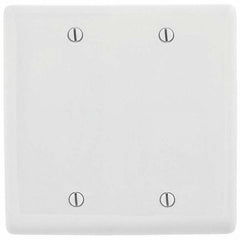 Hubbell Wiring Device-Kellems - Wall Plates Wall Plate Type: Blank Wall Plate Color: White - Americas Industrial Supply