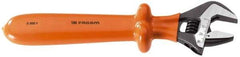 Facom - 1-3/4" Jaw Capacity, 15" Insulated Adjustable Wrench - Steel, Polished Finish - Americas Industrial Supply