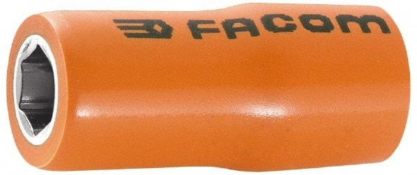 Facom - 1/4" Drive, Standard Hand Socket - 6 Points, 7/8" OAL, Alloy Steel - Americas Industrial Supply