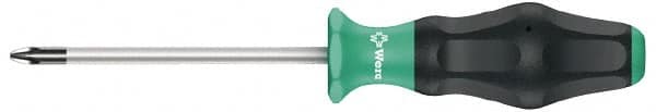 Wera - #1 Point, 3-1/8" Blade Length, Pozidriv Screwdriver - Americas Industrial Supply