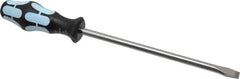 Wera - 10mm Blade Width, 312mm OAL Stainless Steel Slotted Screwdriver - 200mm Blade Length, Round Shank, Ergonomic Handle - Americas Industrial Supply