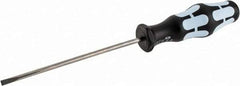 Wera - 3.5mm Blade Width, 181mm OAL Stainless Steel Slotted Screwdriver - 100mm Blade Length, Round Shank, Ergonomic Handle - Americas Industrial Supply
