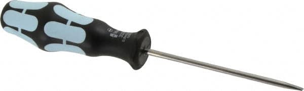 Wera - 4mm Blade Width, 198mm OAL Stainless Steel Slotted Screwdriver - 100mm Blade Length, Round Shank, Ergonomic Handle - Americas Industrial Supply