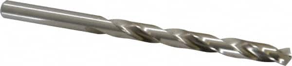 Cleveland - Letter H 135° High Speed Steel Jobber Drill - Bright Finish, Right Hand Cut, Spiral Flute, Straight Shank, 4-1/8" OAL, Split Point - Americas Industrial Supply